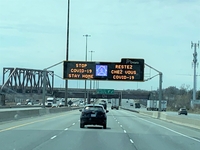 Ontario Highway Covid-19 Warning Sign thumbnail