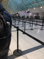 Empty Check-In Lines at Toronto Pearson International Airport thumbnail