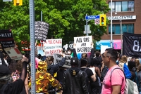 Protestors in Toronto marched following the police involved death of 29 year old indigenous-black women thumbnail