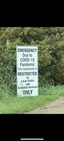 COVID-19 area restriction sign thumbnail