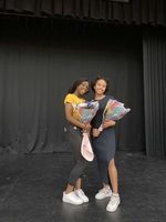 Audny-Cashae Stewart (right) and friend Carliene Christian pose after their Black History Month assembly at GCVI thumbnail