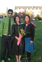 Shakiba Shayani graduation with her brother and mother thumbnail