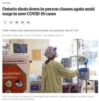 Ontario shuts down in-person classes again amid surge in new COVID-19 cases thumbnail