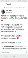 Zain Manji&#039;s Announcement of Vaccine Hunters on Twitter thumbnail