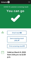 Screenshot of COVID-19 Customer Screening Result thumbnail