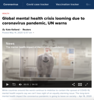 Global mental health crisis looming due to coronavirus pandemic, UN warns thumbnail