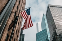 US Flag in New York City thumbnail