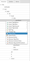 Copy Entity right-click in structure thumbnail