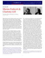Interview with Marina Endicott &amp; Charlotte Gill thumbnail