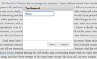 Create keyword popup thumbnail