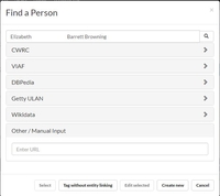 Person database listing thumbnail