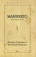 Manifesto: Winnipeg Committee to Aid Spanish Democracy (Revised) thumbnail