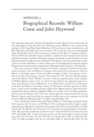 Appendix 4: Biographical Records (William Crane and John Heywood) thumbnail