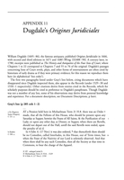 Appendix 11: Dugdale&#039;s Origines Juridiciales thumbnail